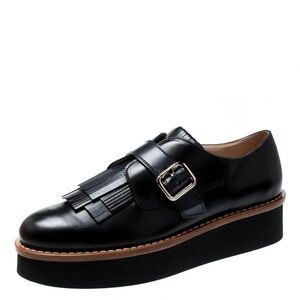 Tod's Kitie Black and Navy Blue  Loafers